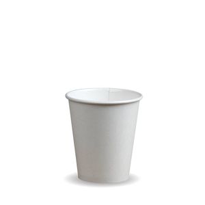 BioPak 6oz White Compostable Single Wall Cup (Pack of 1,000) - BC-6-W-UK - 1