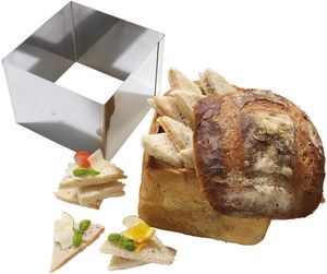 Matfer Square Stainless Steel Surprise Bread Frame 32 Sandwiches 14x14x11cm - 11761-01 - 1