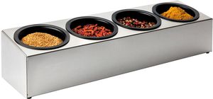 Matfer Matfer Stainless Steel Roll Box 4 Bowls 51x13.5cm - 11381-01 - 1