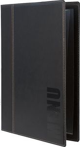 Trendy Menu Cover Imitation Leather A4 Black - 012408 - 3