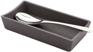 Basalt Black Porcelain Spoon Rest - 052941 - 1