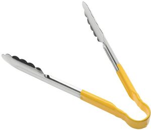 Stainless Steel Multi-purpose Tongs Yellow Handle 24cm - 071690 - 1