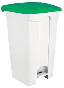 Pedal Bin With Green Lid For Stores 90 L - 409594 - 1