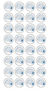 Pack Of 120 Igloo Labels For Frozen Products 23 Mm - 690612 - 1