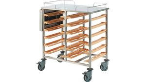 Breakfast Trolley Polypropylene Slide Rails 2x6 Gn 1/1 - Dual Entry 37.5cm- Without Side Panels - 788406 - 1