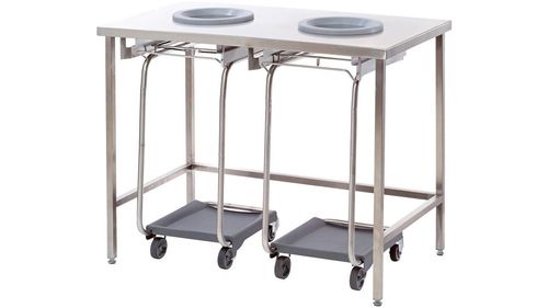 Sorting Table On Legs - 2 Wch - H 83cm - With Ramp - Without Panel - 858022 - 1