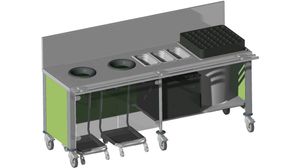 Pre-sorting Table - H 83cm - Wheels - With Door - Front Access - 858331 - 1