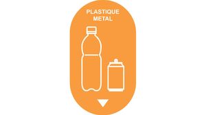 "plastique Métal" Signage - Yellow - 859714 - 1