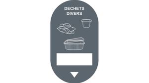 "déchets Divers" Signage With Cut-out For Digital Display - Grey - 859719 - 1