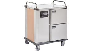 Nomad Multi-portion Meal Distribution Trolleys - Hot And Cold Food Transfer Models - 2x4 Gn 1/1 Without Sneeze Guard - 1 Vitroceramic Hotplate - Without Light - 886131 - 1