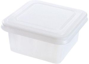 Box Of 25 Square Ice Cream Moulds With Airtight Lid, Clear Polystyrene 1 Litre 129 H 84 Mm - 934004 - 1