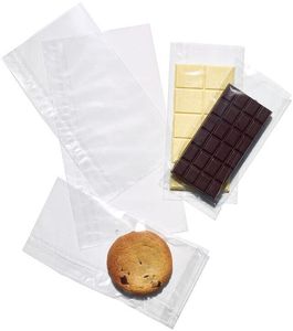 Packet Of 100 Polypropylene Neutral Flat Confectionery Bags 110x220 Mm - 941017 - 1