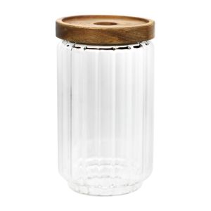 ARTBAR Condiment Jars and Wooden Lids 650ml (12 Pack) - JK842 - 1
