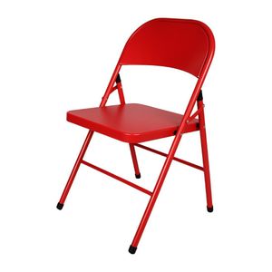 Bolero Folding Metal Chairs Red (4 Pack) - JD498 - 1