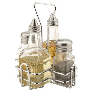 Glass Condiment Set 4 Pc - J-02-06B - 1