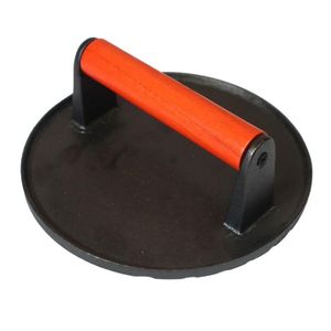 Cast Iron Burger/Bacon Press Round 18Cm X 6Cm - MBPS18 - 1