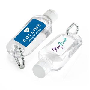 Custom Branded Antibacterial Hand Sanitiser On A Carabiner Clip (70ml) - C5812 - 1