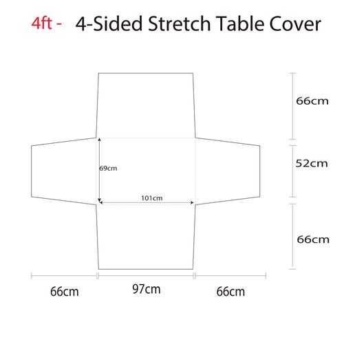 Custom Branded Full Coverage Stretch Tablecloth (4ft Table) - C5245 - 2