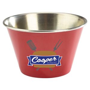 Custom Branded 6oz Stainless Steel Ramekin - (Blue, Red, Yellow & Black) - c5441 - 3