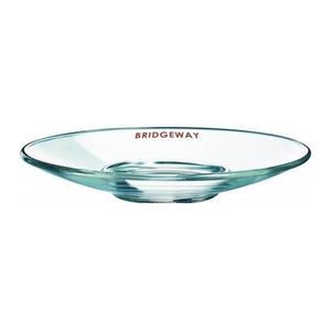 Custom Branded Voluto Round Glass Saucer (12cm) - C6436 - 1