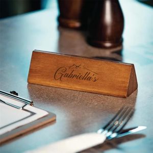 Custom Branded Acacia Menu Holder - C6914 - 1