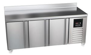 Sterling Pro Green SNI-7-180-30-SB 3 Door Counter Freezer with 100mm Splashback, 452 Litres - SNI-7-180-30-SB - 1