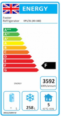 Foster EP1/3L/43-182 EcoPro G3 3 Door Freezer Counter, 435 Litres - 43-182 - 4