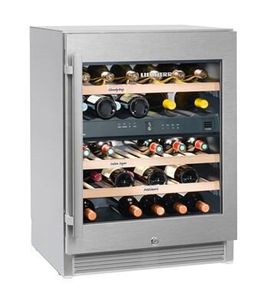 Liebherr WTes 1672 Vinidor Stainless Steel Glass Single Door Undercounter Wine Cabinet, 34 x 750ml Bottles - WTes1672 - 3