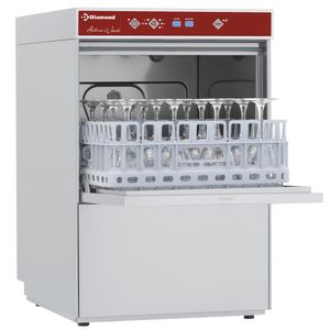 Diamond D281/6-PS 400mm Basket Glasswasher with Discharge Pump, 16 Pint Capacity - D281-6-PS - 1