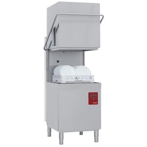 Diamond DK7/6 500mm Basket Passthrough Hood Dishwasher, 18 Plate Capacity - DK7-6 - 1