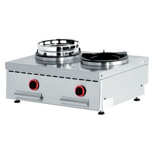 Diamond WGX2-8/T Gas Fire Wok For Table, 2 Fires (2X 13 Kw) - WGX2-8-T - 1