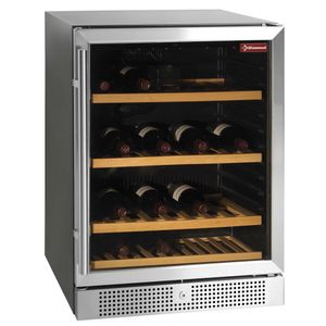Diamond WCB/16-XS Stainless Steel Ventilated Glazed Countertop Wine Cabinet, 160 Litres - WCB-16-XS - 1