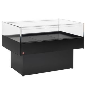 Diamond BN150/V-B5/T2 Black Panoramic Self-service Refrigerated Counter - BN150-V-B5-T2 - 1
