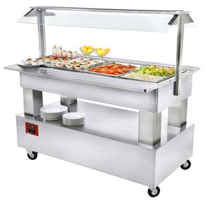 Diamond BSB/4N-A1-R2 Refrigerated Buffet Salad Bar, 4 x 1/1 GN - BSB-4N-A1-R2 - 1