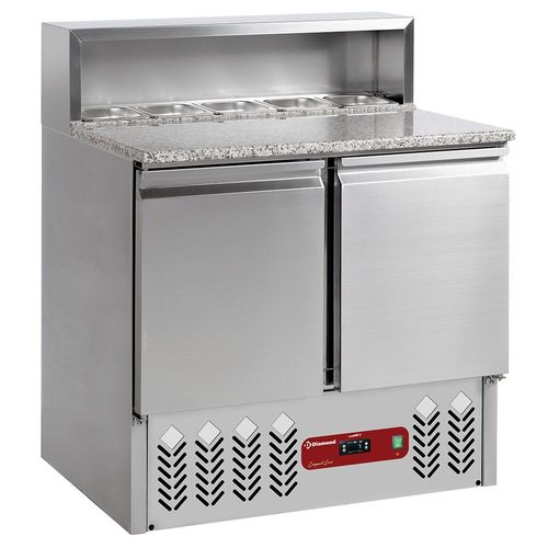 Diamond SR2/R6 2 Door Preparation Refrigerated Saladette Counter, 5 x 1/6 GN - SR2-R6 - 2