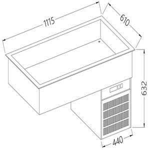 Diamond DI/RCX12-P Refrigerated Basin Element 3X Gn 1/1 - DI-RCX12-P - 1