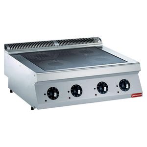 Diamond E17/4ID8T-N Vitroceramic Electric 4 Induction Hob Cooker, 14kW - E17-4ID8T-N - 1