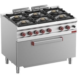 Diamond G7/6BFM11-N 6 Stove Freestanding Gas Range Cooker on Electric Convection Oven - G7-6BFM11-N - 1