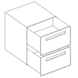 Diamond KF2 Option: Double Drawer 1/2 X 2, Refrigerated Counter Reserve - KF2 - 1