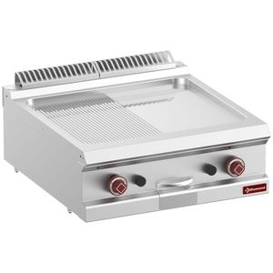 Diamond G7/PMCD7T-N Gas 1/2 Smooth 1/2 Ribbed Fry Top Grill - G7-PMCD7T-N - 1
