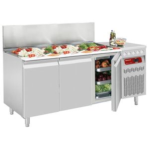 Diamond SG3-G4/P9 3 Door Stainless Steel Refrigerated Counter with Refrigerated Structure, 403 Litres - SG3-G4-P9 - 1