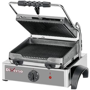 Diverso WR-GR42-33 Electric panini grill, ribbed plates - WR-GR42-33 - 1