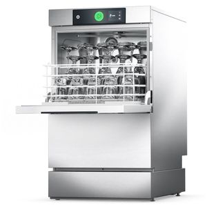 Hobart GCPROI-10C 400mm Basket Frontloading Commercial Glasswasher with Chemical Pump, Drain Pump & RO, 16 Pint Capacity - GCPROI-10C - 1