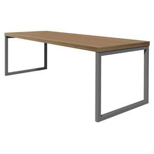 Bolero Dining Table Beech Effect with Silver Frame 4ft - Case of 1 - DM674 - 1