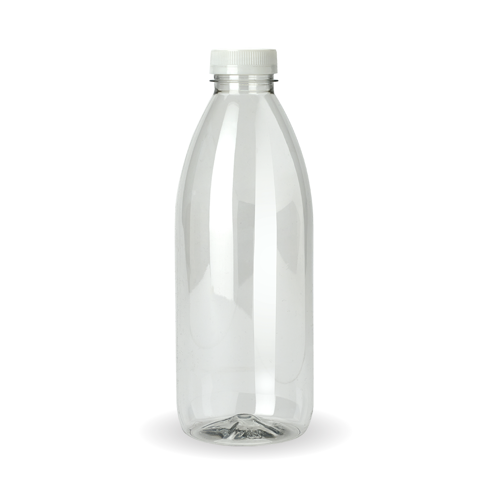 BioPak 1000ml PET Bottle - Boxed with cap - Case of 85 - PET1000&CAP - 1