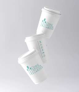 1000 x Longspoon Larder Custom Printed 12oz Double Wall Cups - LONGSPOON12OZDWCUPS - 1