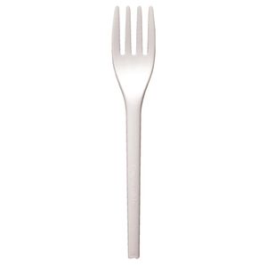 Fiesta Green Compostable CPLA Forks White (Pack of 100) - DJ704 - 3