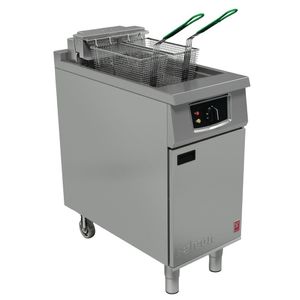 Falcon 400 Series Single Pan Twin Basket Electric Fryer with Filtration & Fryer Angel - FW750 - 1