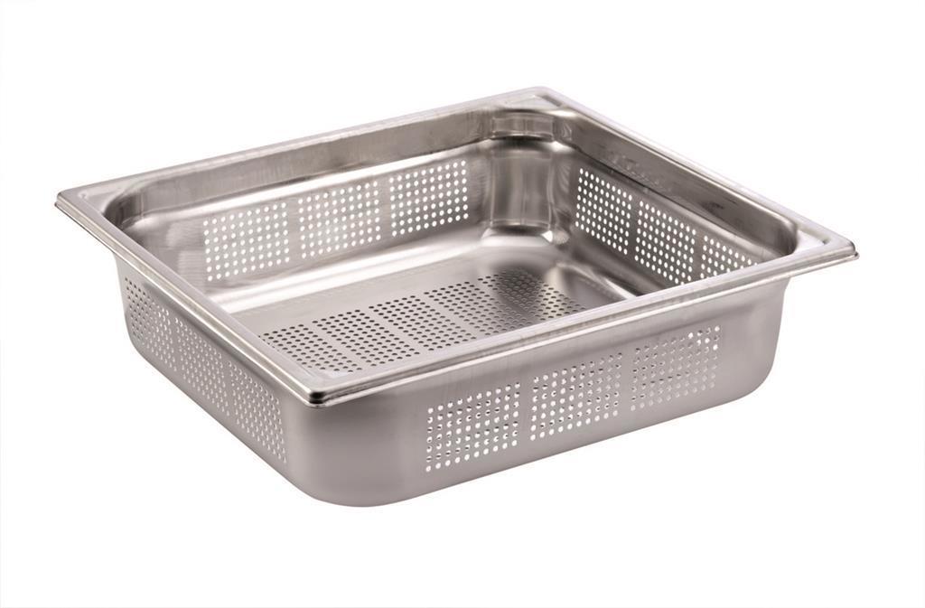 Bourgeat S/S Gn1/2 Perforated Pan - 100mm - 743410 - 12436-01