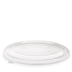 BioPak RPET Lid To Fit 1,300ml Kraft Salad Bowl (Case of 200) - BB-BLL-184-RPET-UK - 1